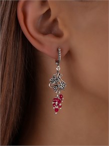 Серьги из серебра с корундом арт.3014 3014