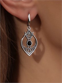 Серьги из серебра с агатом 2805