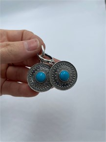 Серьги из серебра с бирюзой 2350