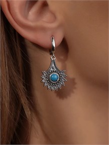 Серьги из серебра с бирюзой арт.2802 2802