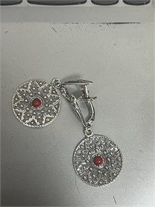 Серьги из серебра с кораллом 2440