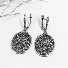 Серьги из серебра с филигранью 1050