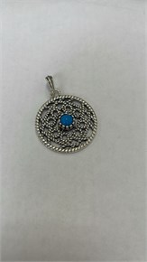 Кулон из серебра с бирюзой 3027