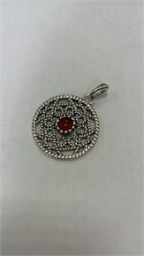 Кулон из серебра с сердоликом 3028