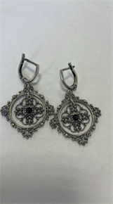 Серьги из серебра  с агатом 2974