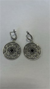 Серьги из серебра с агатом 2973