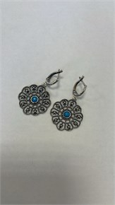Серьги из серебра с бирюзой 2969