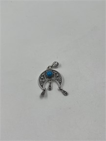 Кулон из серебра с бирюзой 2792