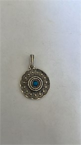 Кулон из серебра с бирюзой 3132