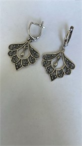 Серьги из серебра с филигранью 3098
