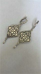 Серьги из серебра в "Этно"  стиле 3168