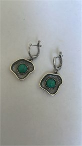 Серьги из серебра с бирюзой 3130