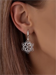 Серьги из серебра с филигранью 2944