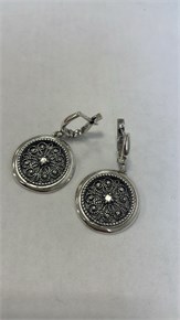 Серьги из серебра с филигранью 3152