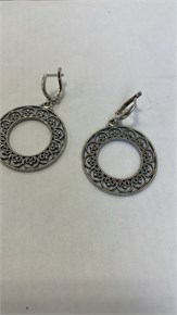 Серьги из серебра с филигранью 3160
