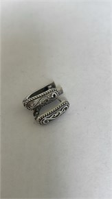 Серьги из серебра с филигранью 3178