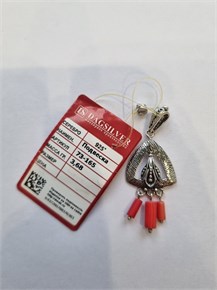 Подвеска из серебра с кораллом арт.3268 3268