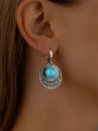Серьги из серебра с бирюзой 2368