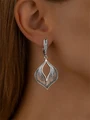 Серьги из серебра с филигранью 2393
