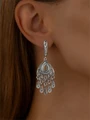 Серьги из серебра этно Кубачи 2403