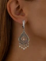 Серьги из серебра с филигранью 2410