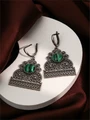 Серьги из серебра с Малахитом 2421