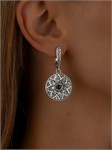 Серьги из серебра с агатом в "Этно" стиле 2424