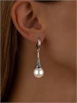 Серьги из серебра с жемчугом 2426