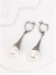 Серьги из серебра с жемчугом 2426