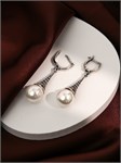 Серьги из серебра с жемчугом 2426