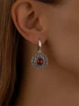Серьги из серебра с сердоликом 2433