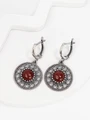 Серьги из серебра с сердоликом 2433