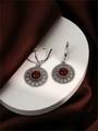 Серьги из серебра с сердоликом 2433
