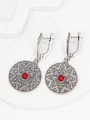 Серьги из серебра с кораллом 2440