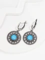 Серьги из серебра с бирюзой 2444