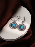Серьги из серебра с бирюзой 2444