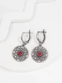 Серьги из серебра с кораллом 2448