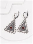 Серьги из серебра с сердоликом 2463