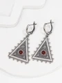 Серьги из серебра с сердоликом 2463