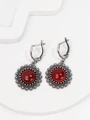 Серьги из серебра с сердоликом 2464