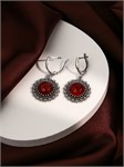 Серьги из серебра с сердоликом 2464