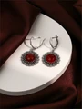 Серьги из серебра с сердоликом 2464