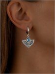 Серьги из серебра с бирюзой 2788