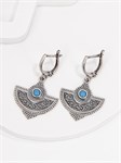 Серьги из серебра с бирюзой 2788