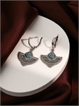 Серьги из серебра с бирюзой 2788