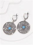 Серьги из серебра с бирюзой 2967