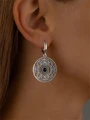 Серьги из серебра с агатом 2973