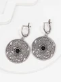 Серьги из серебра с агатом 2973