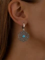 Серьги из серебра с бирюзой 2969