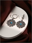 Серьги из серебра с бирюзой 2969